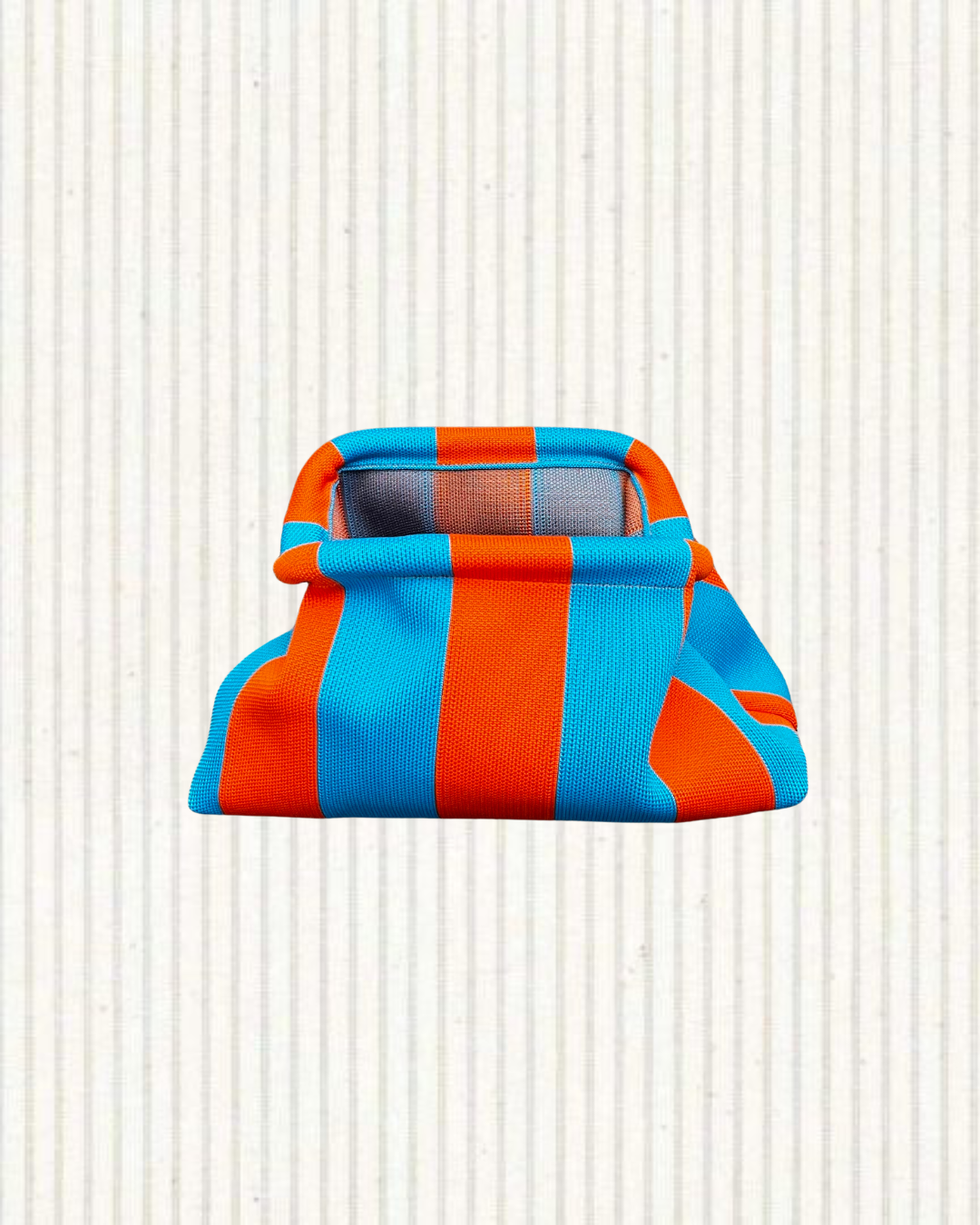 Clutch streep oranje blauw