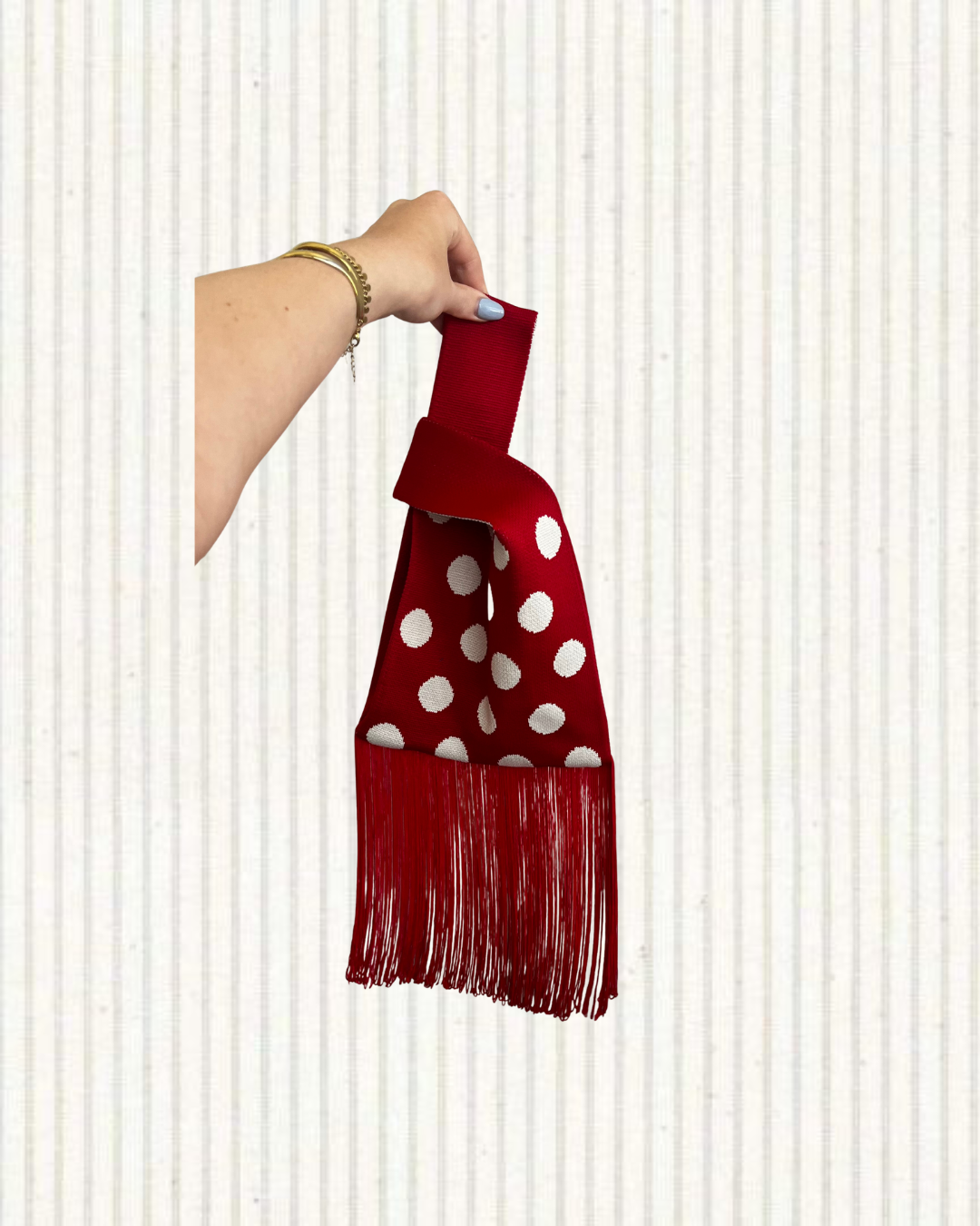 Tas franje stip rood
